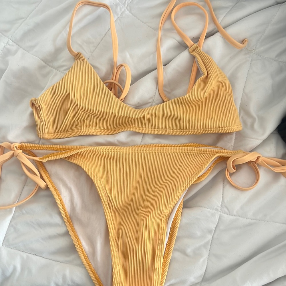 Yellow Boohoo Bikini Set